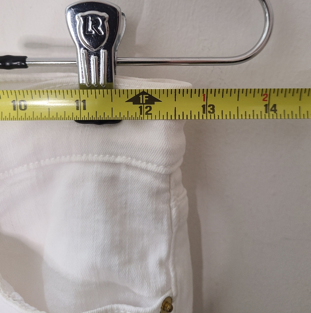 FRAME DENIM White Le High Skinny Distressed Jeans in Blanc Rip Sz 26 - Picture 12 of 14